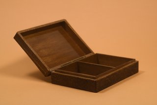 Antica scatola legno e sughero artigianale (Italia