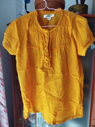 Blusa Sfera Talla S Manga Corta Amarilla