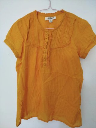 Blusa Sfera Talla S Manga Corta Amarilla