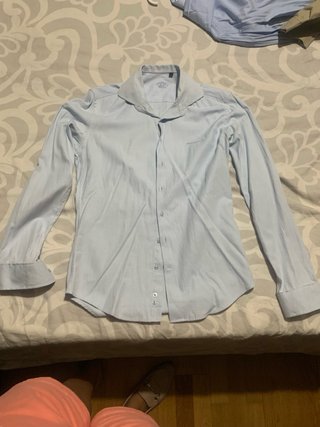 Camicia blu a maniche lunghe Spanolo