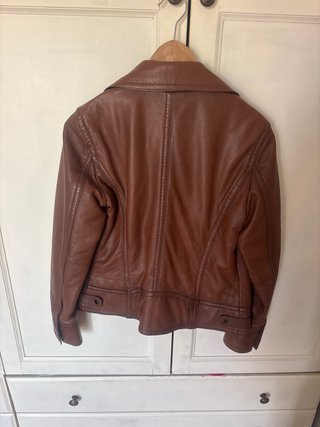 Chaqueta Piel Massimo Dutti Marrón Talla M