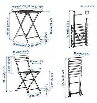 Mesa y Silla Terraza Ikea
