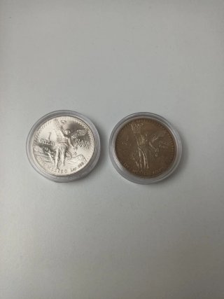 2 Monedas Libertad Plata Pura 1986 y 1992