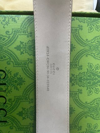 Cinturón Gucci GG Hebilla Plata Beige Nuevo