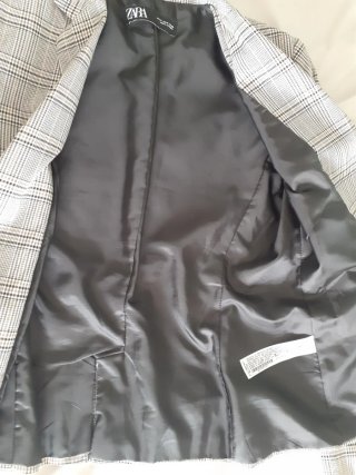 Blazer Zara Cuadros Mujer