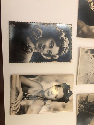 Lote 6 postales Antiguas Estrellas de cine de 1945