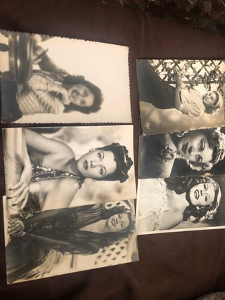 Lote 6 postales Antiguas Estrellas de cine de 1945