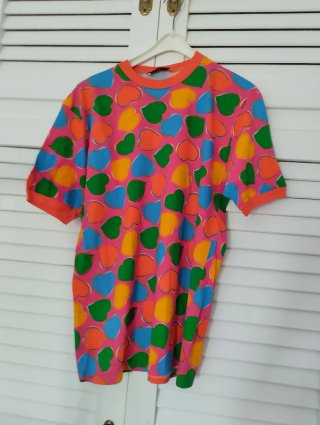 Camiseta Cortefiel Corazones Multicolor Talla