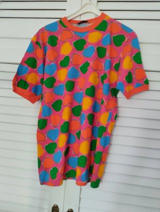 Camiseta Cortefiel Corazones Multicolor Talla