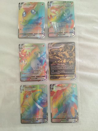 Lote Cartas Pokémon VMAX Rainbow Rare