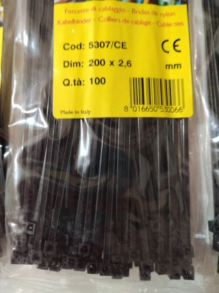 300 Fascette Elematic 5307CE 200x2,6 mm