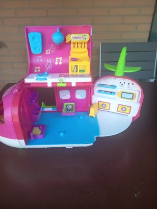 Avión PinyPon Rosa y Blanco