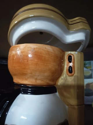 Cafetera cerámica decorativa