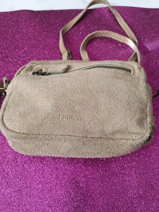 Bolso Brownie Beige Piel