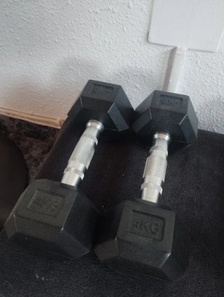 2 Mancuernas Hexagonales 4kg