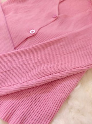 Jersey rosa punto efecto dos piezas