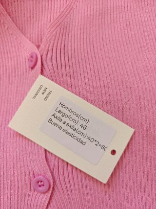 Jersey rosa punto efecto dos piezas