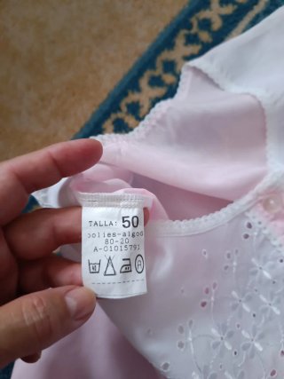 Lote de cuatro camisones azul y rosa con encaje