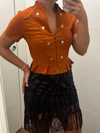 Blusa Zara Talla S Naranja