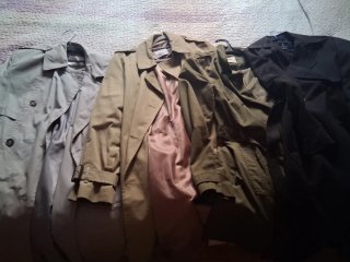 Lote 4 Gabardinas Talla M, L y XL,buen estado.
