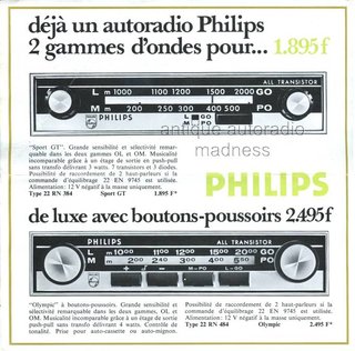 Autoradio Vintage Anni '60 Conv. Bluetooth Philips