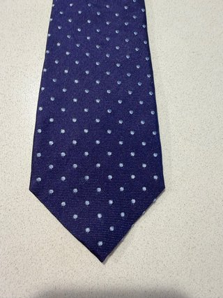 Corbata Hackett niño azul lunares