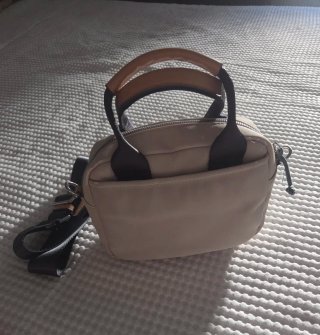 Bolso bandolera beige mujer