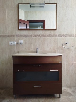 Mueble de baño Labavo madera y mármol