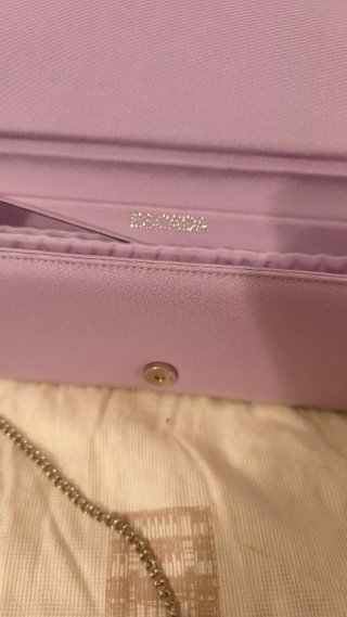 Bolso de fiesta Escada púrpura y plateado
