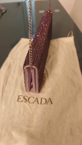 Bolso de fiesta Escada púrpura y plateado