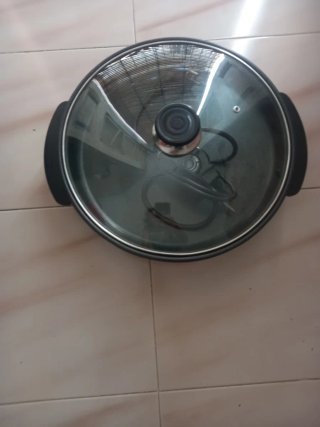 Sartén Eléctrica con Tapa de Cristal
