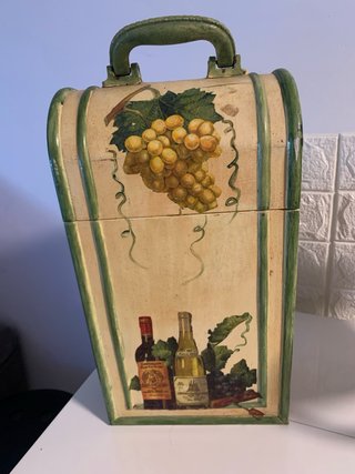 Botellero Vintage Decorativo Uvas