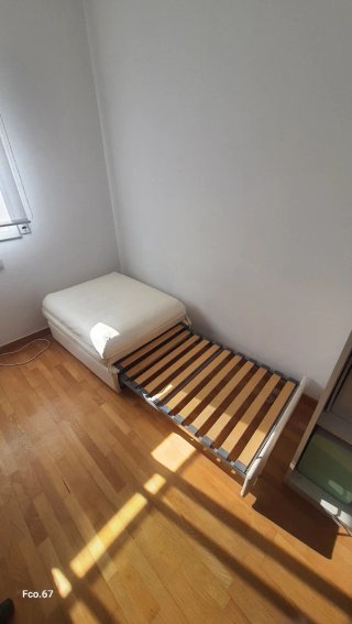 Puff cama plegable beige