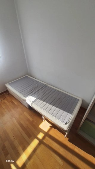 Puff cama plegable beige