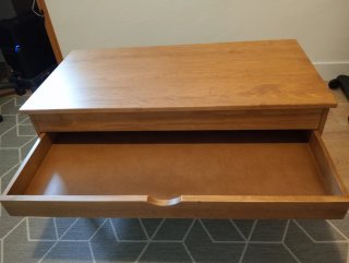 Mesa salón elevable 2 alturas madera