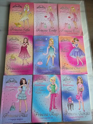 Lote 9 libros el club de las princesas