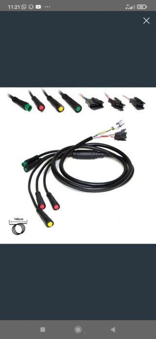 Cable de extensión para bicicleta eléctrica