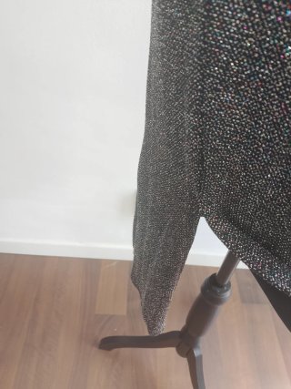 Vestido  de Mango vintage plateado .