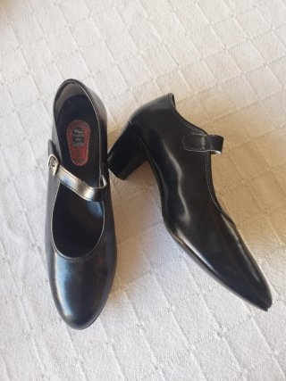 Zapatos Flamenca Pasos de Baile Negros