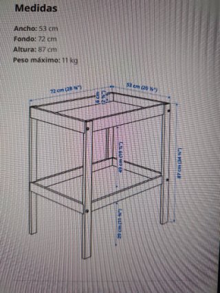 Cambiador Ikea Singlar madera