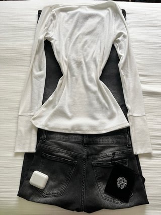 Camiseta Henley Hollister Blanca Talla S