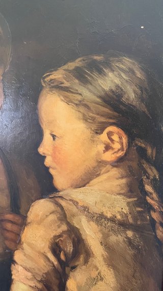 Lluís García Oliver – Tertulia infantil –óleo 1946