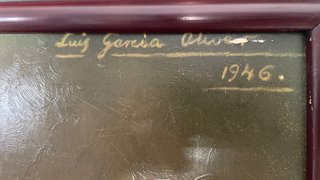 Lluís García Oliver – Tertulia infantil –óleo 1946
