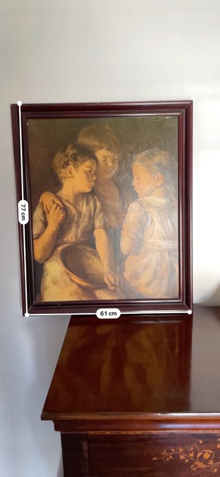 Lluís García Oliver – Tertulia infantil –óleo 1946