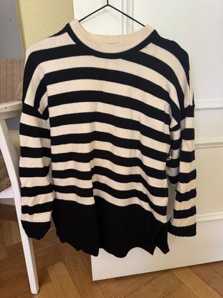 Jersey Zara Rayas Blanco y Negro