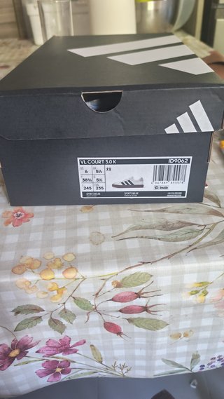 Adidas VL Court 3.0 K Blancas Talla 38.5