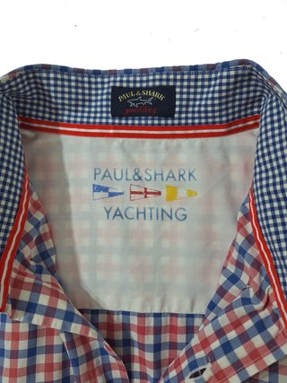 Paul & Shark / Camisa de cuadros 100% algodón XL