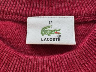 Jersey Lacoste Rojo Talla 12 Años