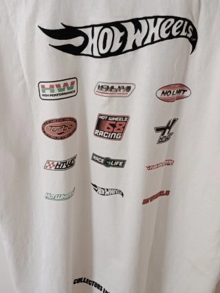 Camiseta Hot Wheels chico blanca