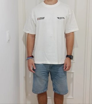 Camiseta Hot Wheels chico blanca